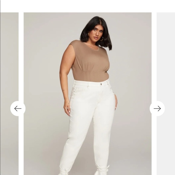 GOOD AMERICAN | Good American Good Boy Wrap Jeans White Size 4 - Picture 15 of 15